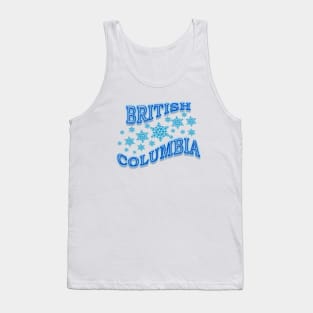 Blue Snowflakes British Columbia, Pacific West Coast Tank Top